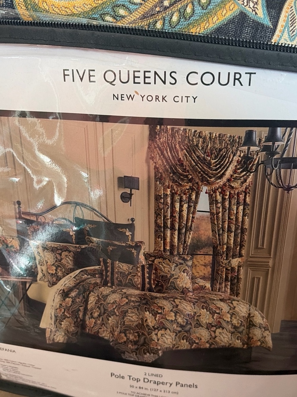 Five Queens Court Stefania Window Panel Pair - 84 Inches OPEN BOX - Picture 5 of 6